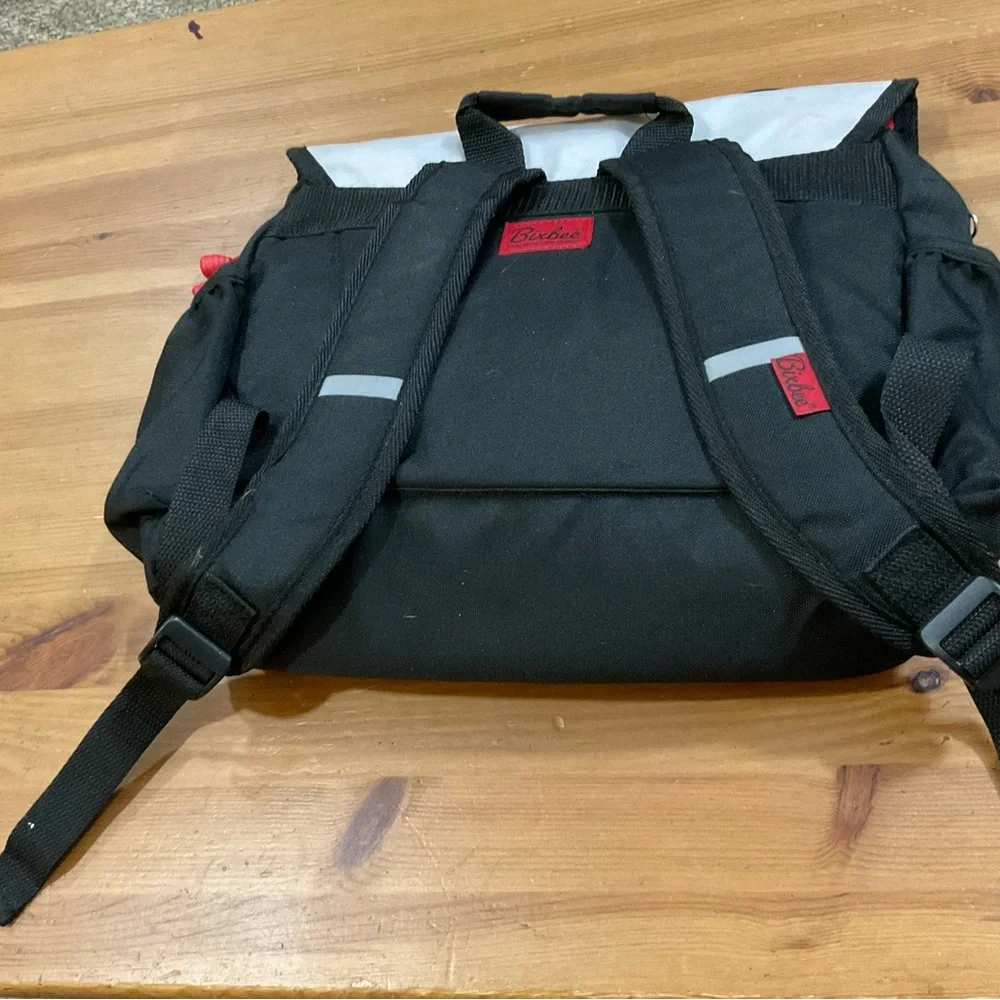 Bixbee Kids: (one here - one there) about/ approximately 16” inch backpack.